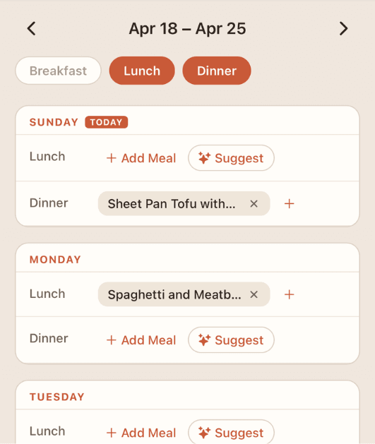 Plan your week